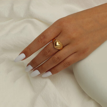 Ορειχάλκινο δαχτυλίδι καρδιά