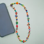 Κορδόνι κινητού με πολύχρωμες χάντρες