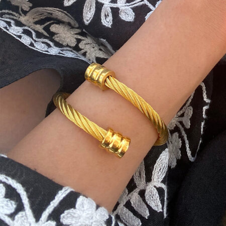 Unisex ατσάλινη χειροπέδα στιφτή