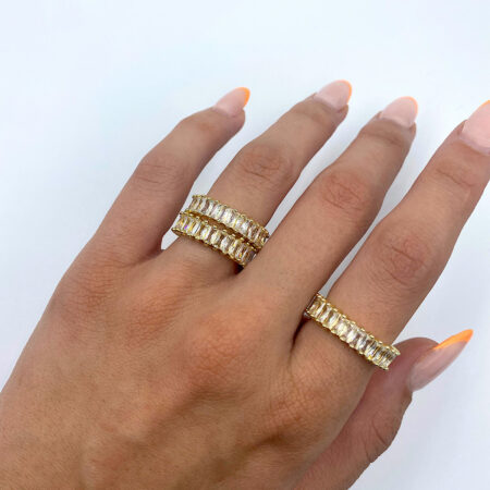 Ατσάλινο δαχτυλίδι με ζιργκόν