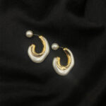 Κρίκοι με κούμπωμα πέρλα